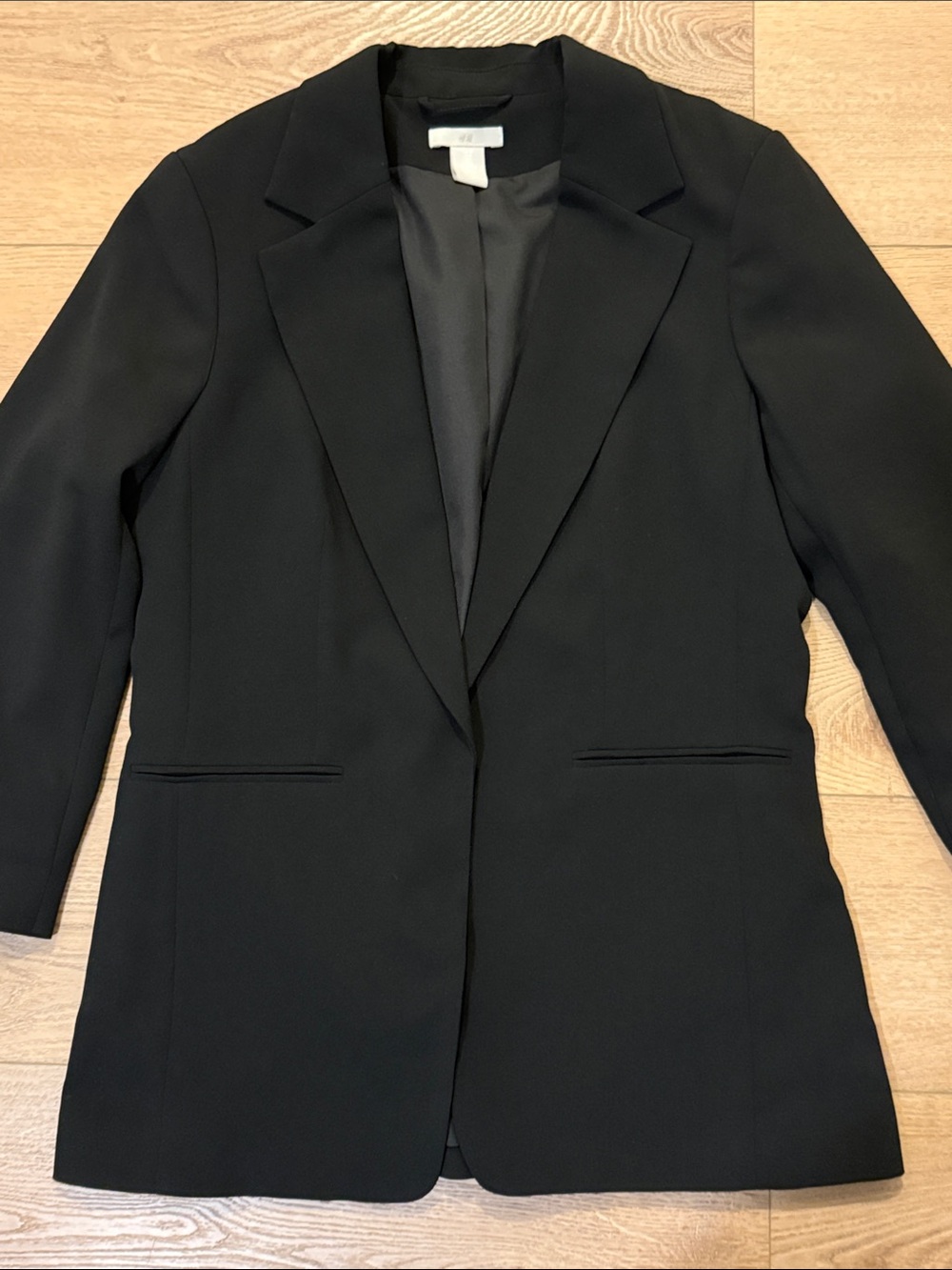 H&M Black Women's Tailored Longline Blazer